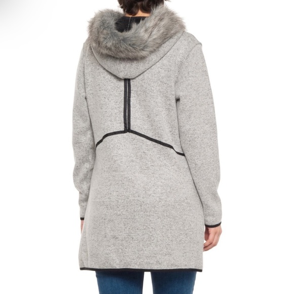 Wooly Bully Wear Vail Gray Black Trim Velvet Fleece Lined Jacket Size Small BNWT - Picture 2 of 11